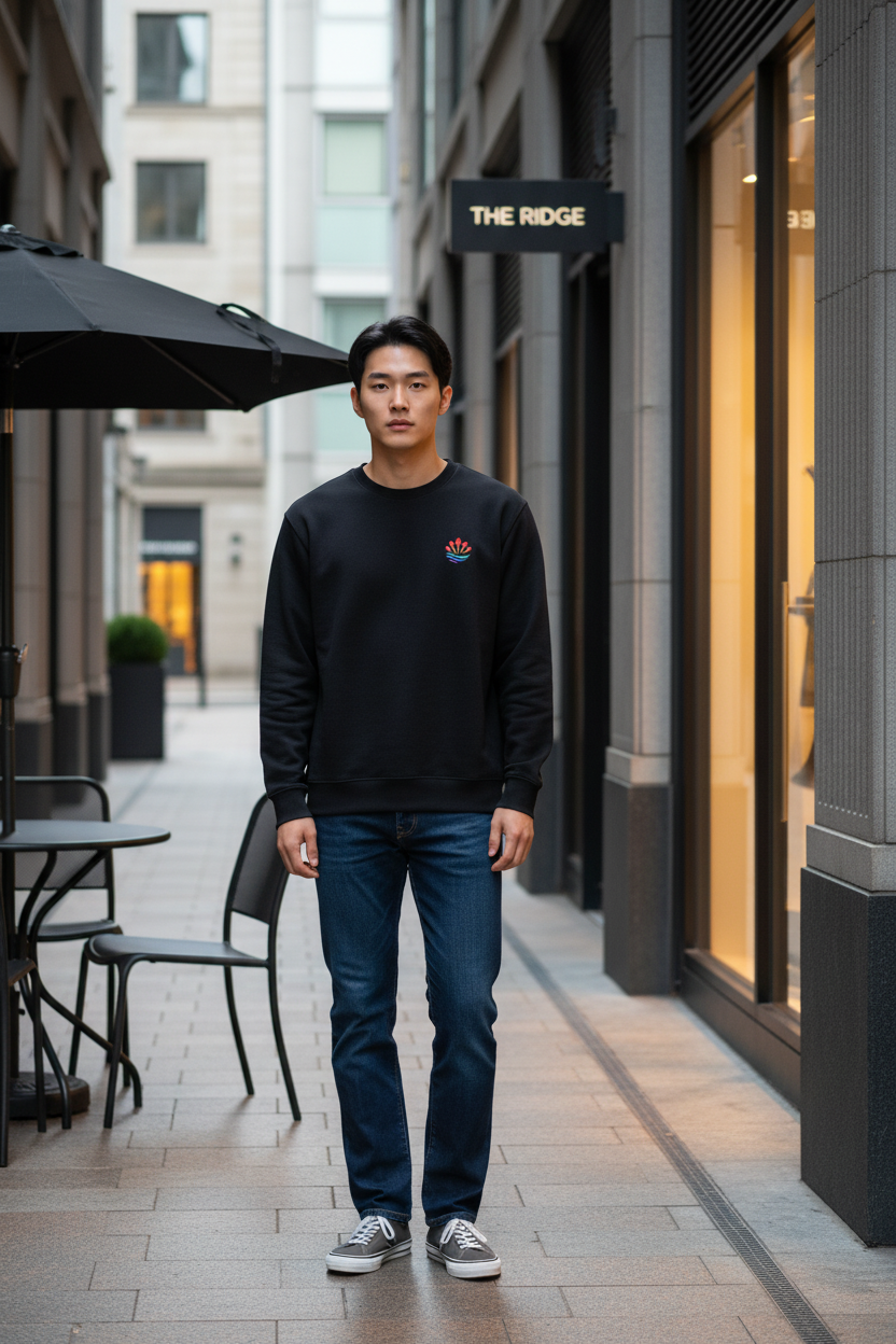 MOLUXE® Heritage Crewneck – Black (5 Cloves Emblem)