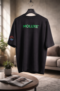 MOLUXE® Essential Tee – Black & Glow in the dark Green Logo
