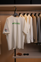 MOLUXE® Essential Tee – Off White & Glow in the dark Green Logo