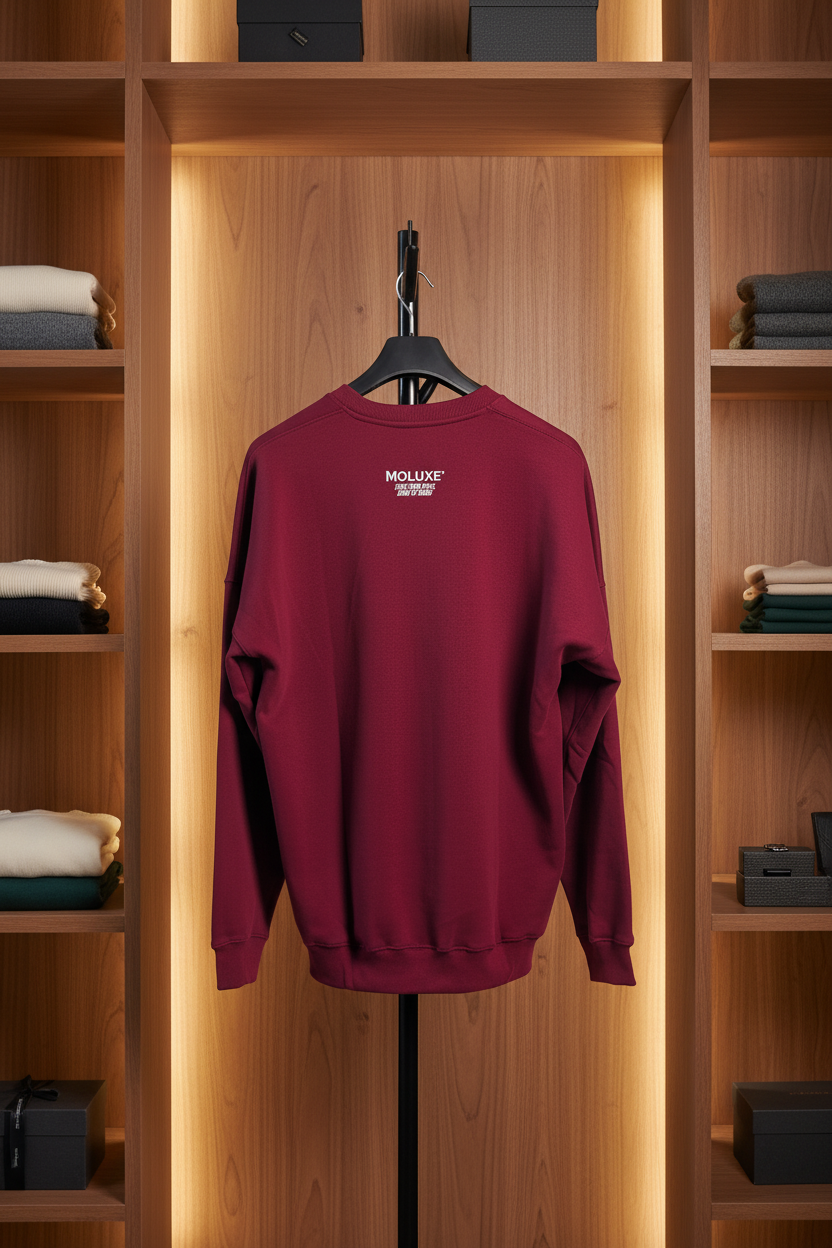 MOLUXE® Heritage Crewneck – Burgundy (5 Cloves Emblem)