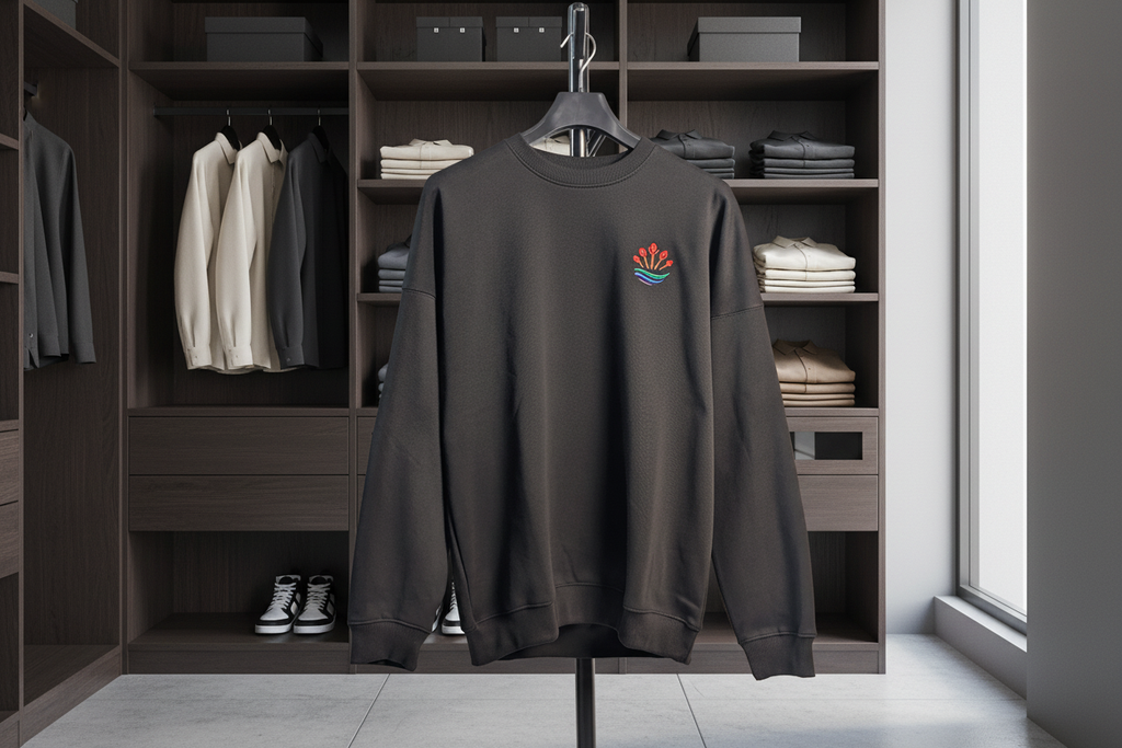 MOLUXE® Heritage Crewneck – Black (5 Cloves Emblem)